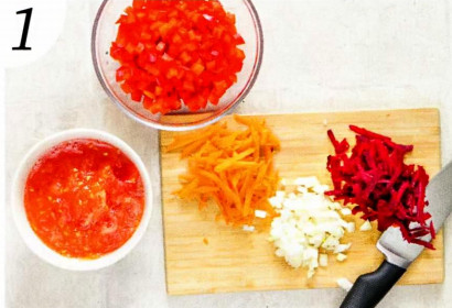 вкусный Борщ на говяжьем бульоне,