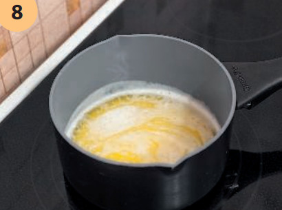 Масло растопить.